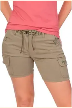 Piz Palü Outdoorbluse Wanderhose kurz Damen - HAIMRING - schilf 36
