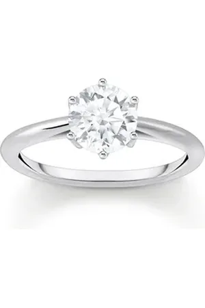 Thomas Sabo Fingerring Damen-Damenring 925er Silber Zirkonia, Zirkonia silberfarben