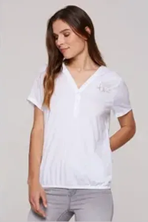 Soccx Kapuzenshirt mit Gummizug im Saum weiß XL