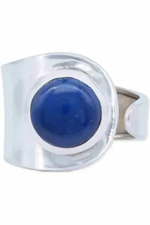 mantraroma Silberring (Ring mit Schmuckbeutel), Damenring aus 925er Silber blau