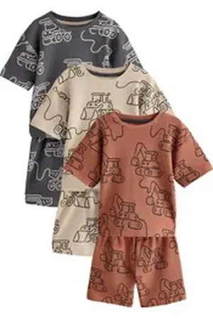 Next Pyjama Kurze Schlafanzüge, 3er-Pack (6 tlg) grün 86-92 (1,5-2 J.)