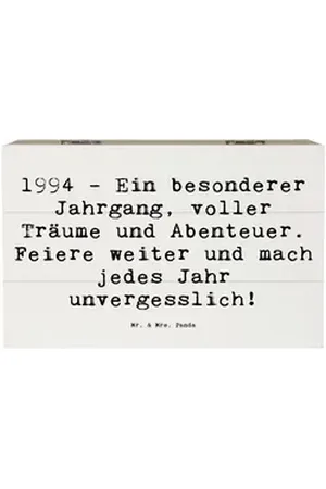 Mr. & Mrs. Panda Dekokiste 19 x 12 cm 1994 Geburtstag - Weiß - Geschenk, Jahrgang feiern, Alter, (1 St), Robustes Material weiß