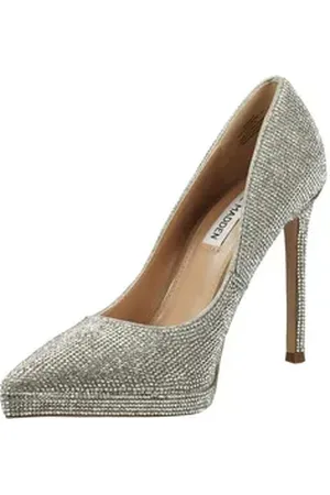 Steve Madden Pumps Lederimitat High-Heel-Pumps silberfarben 37 EU