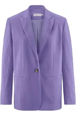 hessnatur Longblazer Relaxed aus TENCELTM Lyocell mit Bio-Baumwolle (1-tlg) lila 48