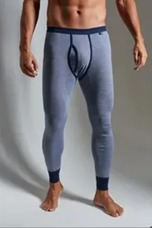 Clipper Exclusive Lange Unterhose (Packung, 2-St) modische Optik: Jeans meliert, tolle Qualität blau 10 (4XL)