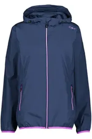 CMP Regenjacke Damen Regenjacke Woman Rain Jacket Fix Hood 32X5796 blau 44