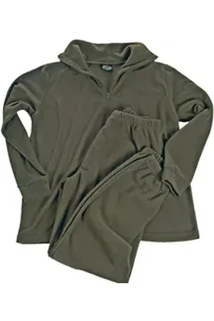 Mil-tec Thermounterhemd Bundeswehr Thermo Unterwäsche Fleece mit Reißverschluss grün XL