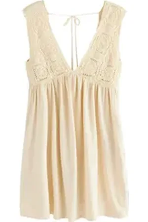 Next Minikleid Minikleid aus Häkel-Mix (1-tlg) beige 84 (GB: 14 Tall)