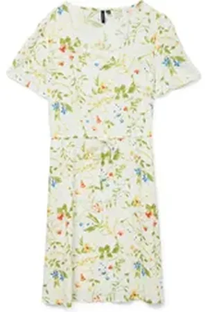 VERO MODA Minikleid VMEASY JOY SS SHORT DRESS WVN GA weiß S (36)