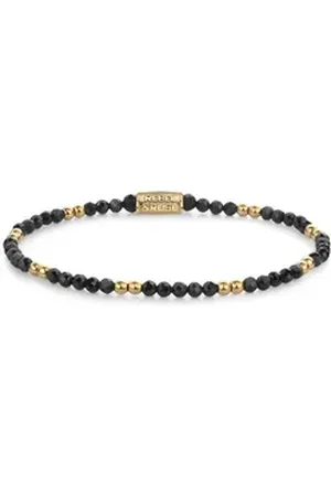 Rebel & Rose Edelstahlarmband Glam Rocks Schwarz & Gold goldfarben