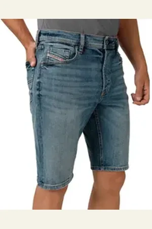 Diesel Jeansbermudas Keeshort RF009 Herren Jeans Bermuda Shorts blau
