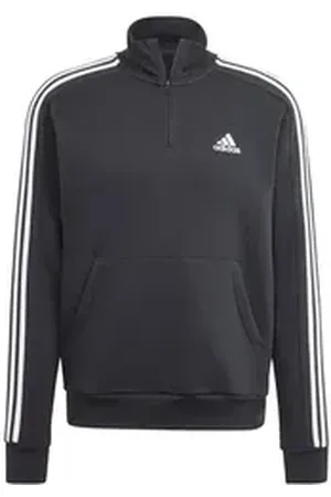 adidas Performance Fleecepullover Herren Pullover Essentials 3S 1/4-Zip Sweatshirt schwarz S