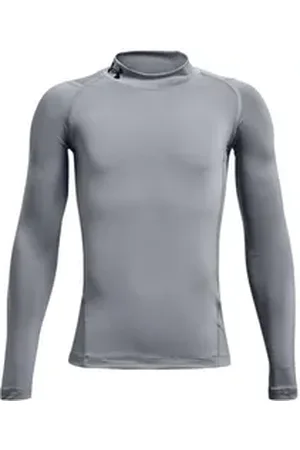 Under Armour ® Funktionsshirt HeatGear Mock langarm Kids Bequem grau YXS 115-125