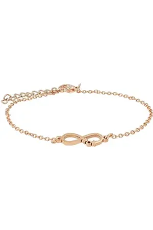 Akzent Armband Daiman Infinity-Armband aus Edelstahl, 17 + 3 cm (Einzeln), Damen Armband braun