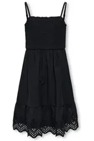 ONLY Sommerkleid KOGLOU LIFE EMB SMOCK DRESS WVN schwarz 152