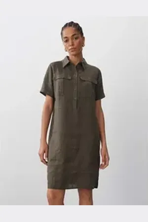 Someday Sommerkleid Quinty linen grün 42