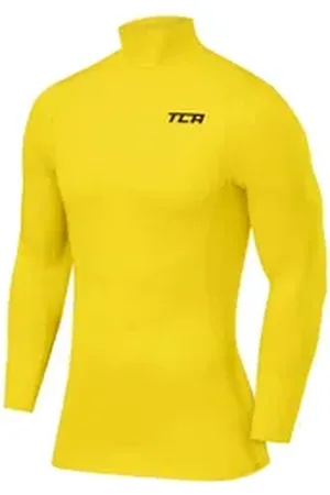 TCA Funktionsshirt Jungen Kompressions Thermoshirt, Langarm, Gelb, 164 (12-14 Jahre) (1-tlg) gelb 12-14 Jahre