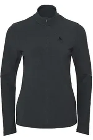 Odlo Langarmshirt Damen Langarmshirt 1/2 Zip Roy Midlayer 542331 grau XS