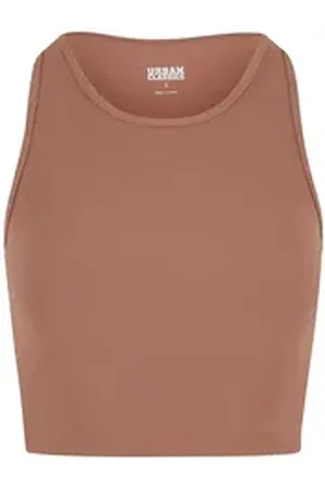 Urban classics Muskelshirt Ladies Sports Top Rib (1-tlg) braun L