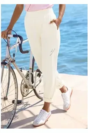 Venice Beach Sweathose mit kleinem Logo-Foliendruck weiß 42