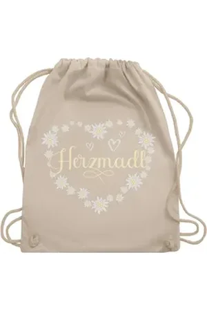 Shirtracer Turnbeutel Herzmadl Madel Madl Mädel, Mode für Oktoberfest Tasche weiß