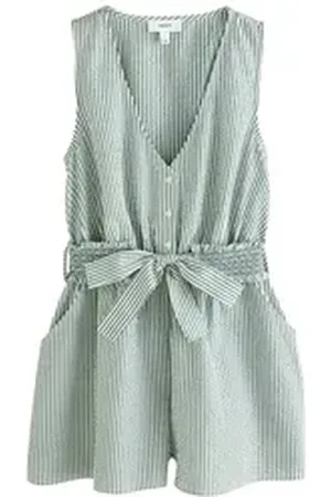 Next Playsuit Playsuit mit Seersucker-Struktur aus Baumwolle (1-tlg) grün 52 (GB: 24)