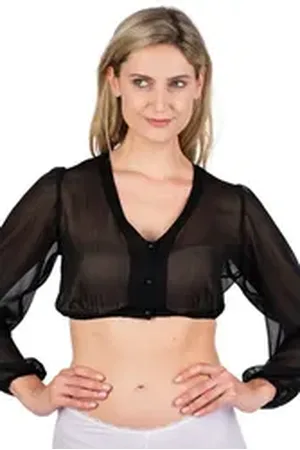 SPIETH & WENSKY Dirndlbluse Dirndlbluse - EFEU LA - schwarz schwarz 46