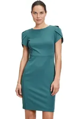 Vera Mont Cocktailkleid Cocktailkleid kurzarm Nahtführung grün 38