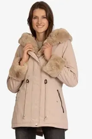 Kraimod Outdoorjacke im Bodypart und Kapuze mit Kunstpelz rosa 40