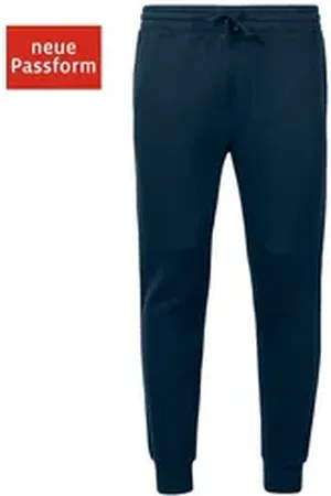 Snocks Jogginghose Jogginghose Herren (1-tlg) Sweatpants mit Rippbund am Beinsaum blau L