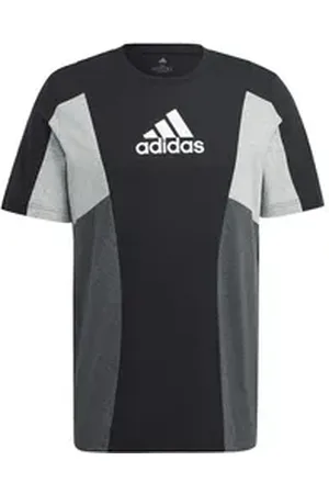 adidas Sportswear T-Shirt Sportswear Essentials Colorblock T-Shirt Baumwolle grau|schwarz L