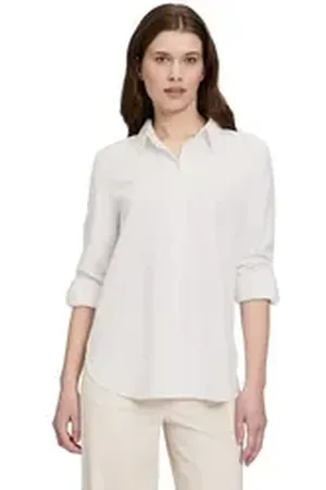 Betty & Co Betty&Co Kurzarmbluse Leinenbluse langarm weiß 46