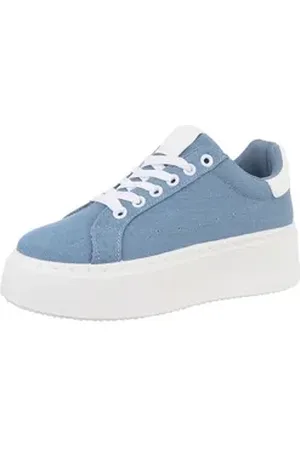 Ital-Design Damen Low-Top Freizeit Sneaker (87531709) Keilabsatz/Wedge Sneakers Low in Blau blau 39 EU