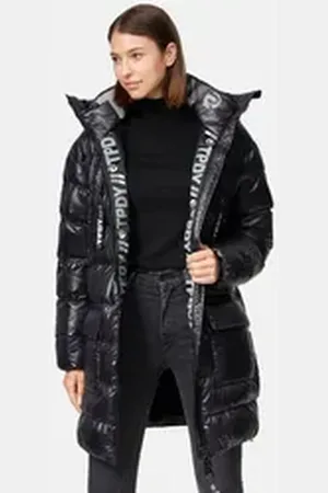 Trueprodigy Winterjacke David F Kapuze Reißverschluss Eingriffstaschen schwarz M