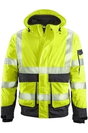 4Protect Warnschutz-Shirt Warn-Wetterschutz-Blouson Newark gelb|grau 6XL