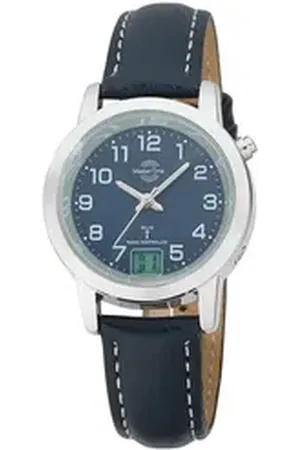 Master Time Funkuhr Lederband Blau blau