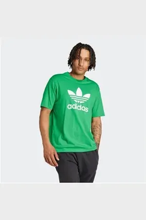 adidas Originals T-Shirt TREFOIL T-SHIRT Basic Shirt mit großem Trefoil Logoprint grün XL