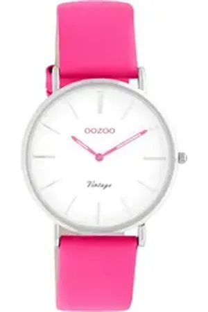 Oozoo Quarzuhr, Armbanduhr, Damenuhr, Edelstahlarmband rosa