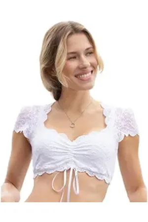 Nina Von C. Dirndlbluse Spitzen Bluse 