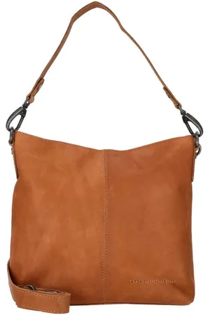 Chesterfield Handtasche Jen - Schultertasche Leder 25 cm (cognac) - Verkäufer: Markenkoffer