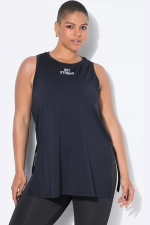 STUDIO UNTOLD Longtop Top Statement-Print Seitenschlitze - Verkäufer: Popken Fashion Group