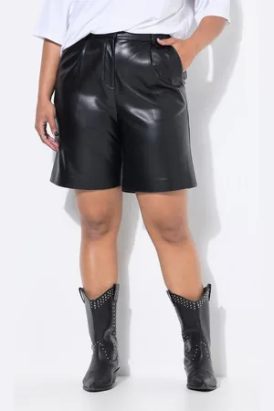 STUDIO UNTOLD Bermudas Bermudas High Waist weites Bein Lederoptik - Verkäufer: Popken Fashion Group