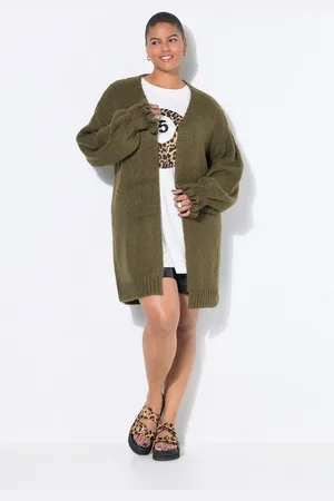 STUDIO UNTOLD Strickjacke Long-Strickjacke oversized Ärmel-Raffung - Verkäufer: Popken Fashion Group