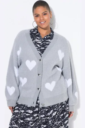 STUDIO UNTOLD Strickjacke Strickjacke oversized extra weich Hearts - Verkäufer: Popken Fashion Group