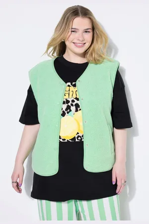 STUDIO UNTOLD Steppweste Teddyweste cropped Druckknöpfe - Verkäufer: Popken Fashion Group