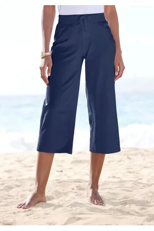 beachtime 7/8-Strandhose aus weichem Jersey, Wide-Leg, Jogginghose, Relaxhose