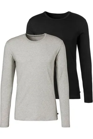 H.I.S Langarmshirt (Packung, 2er-Pack) Doppelpack Unterziehshirt aus Baumwoll-Mix