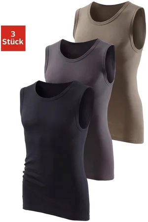 H.I.S Muscleshirt (3-tlg) ohne Seitennähte optimale Passform