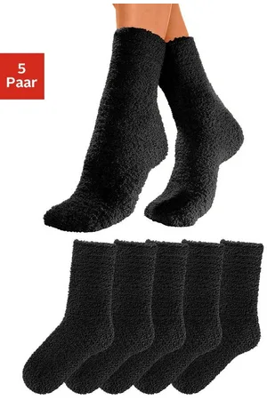 Lavana Kuschelsocken (Packung, 5-Paar) ideal als Hausschuhersatz