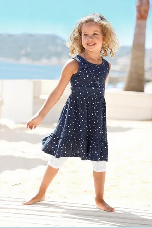 Kidsworld Jerseykleid 2tlg. Shirtkleid + Haarband im niedlichen Sternen-Allover (Set, 2-tlg) festliche Anlässe, knielang, verspielter Stil, aus Baumwolle